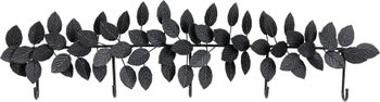 Wieszak ścienny Leafs 91x23cm czarny – obraz-1