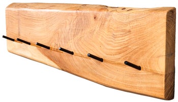 Brązowy Wieszak Ścienny z Drewna Akacjowego 80x22 cm – grafika-1.