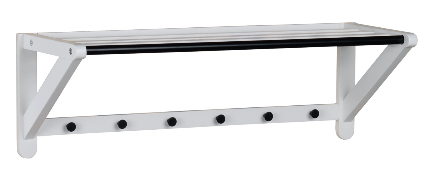 Wieszak ścienny Methro 80x26 cm biały – obraz-1