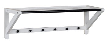 Wieszak ścienny Methro 80x26 cm biały – obraz-1