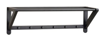 Wieszak ścienny drewniany czarny 80x26 cm – obraz-1