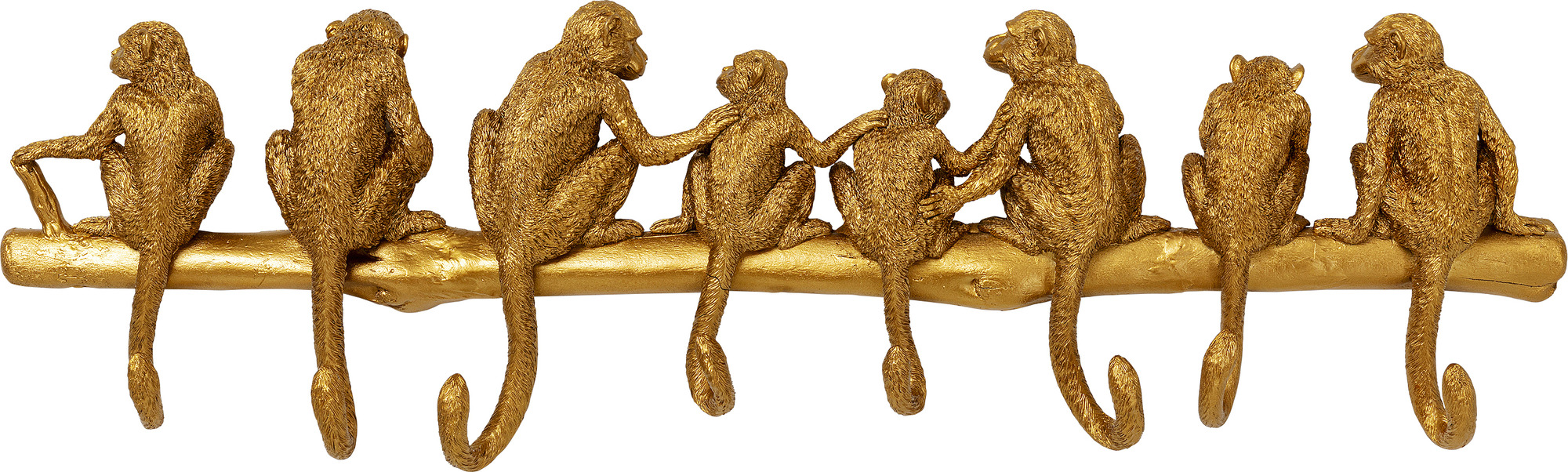 produkt: Hängare Monkey - Guld, 8 Krokar.