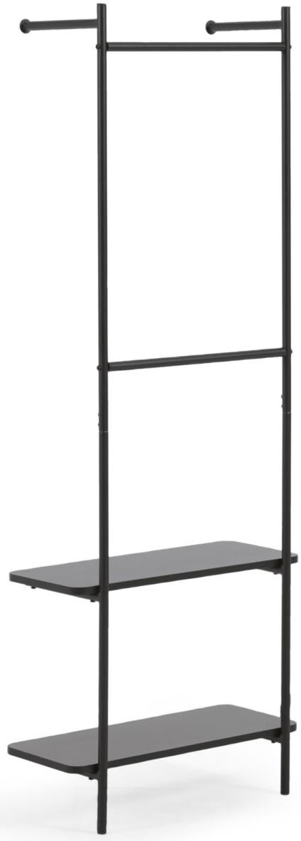 Wieszak ścienny na ubrania czarny 60x162 cm – obraz-1