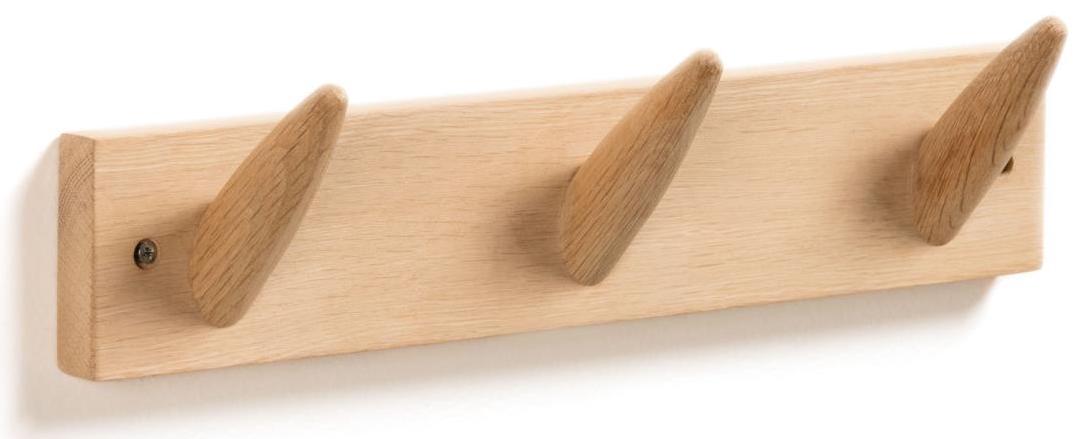 Wieszak ścienny drewniany 40x10 cm – obraz-1