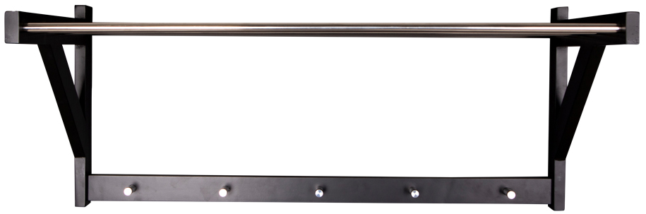 Wieszak ścienny metalowy czarny 78x34 cm – grafika-1.