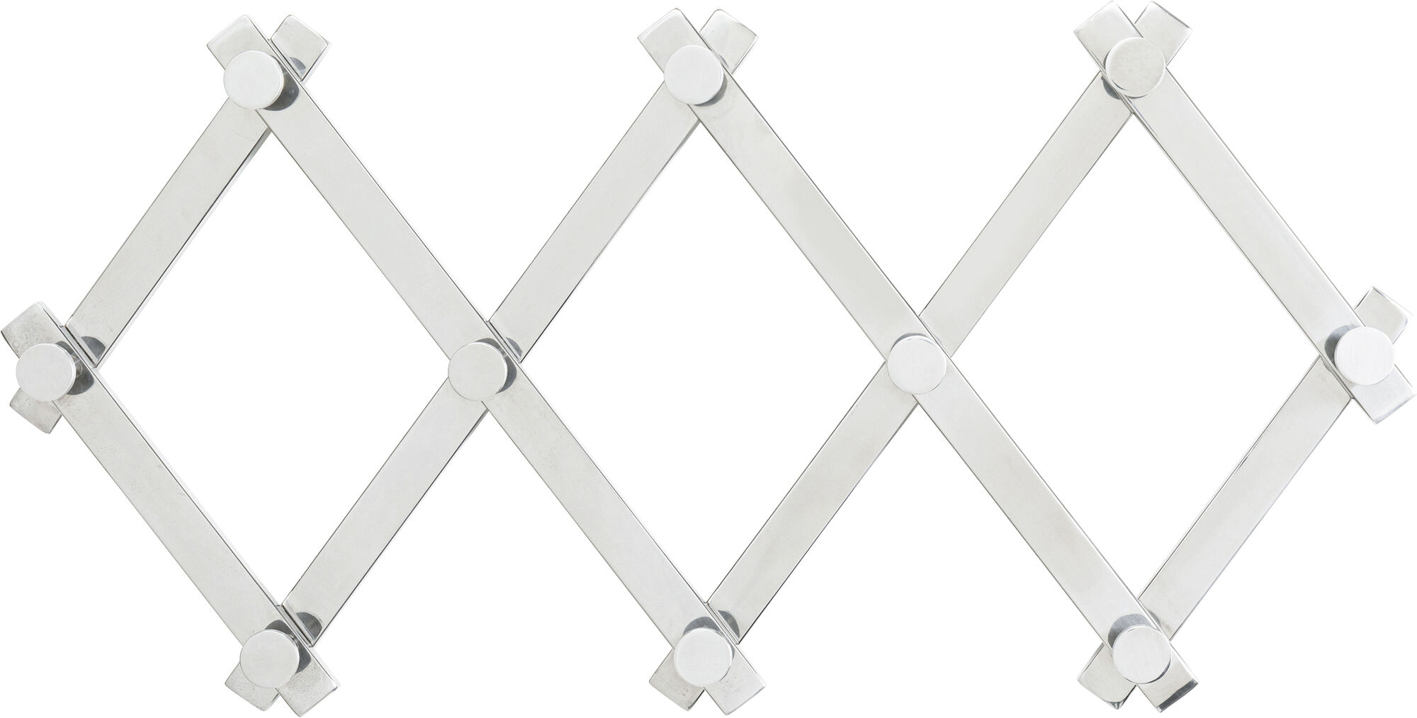 Wieszak ścienny rozkładany metalowy srebrny 71x30 cm – obraz-1