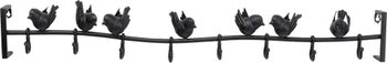 Wieszak ścienny Shadow Birds 92x13 cm czarny – obraz-1