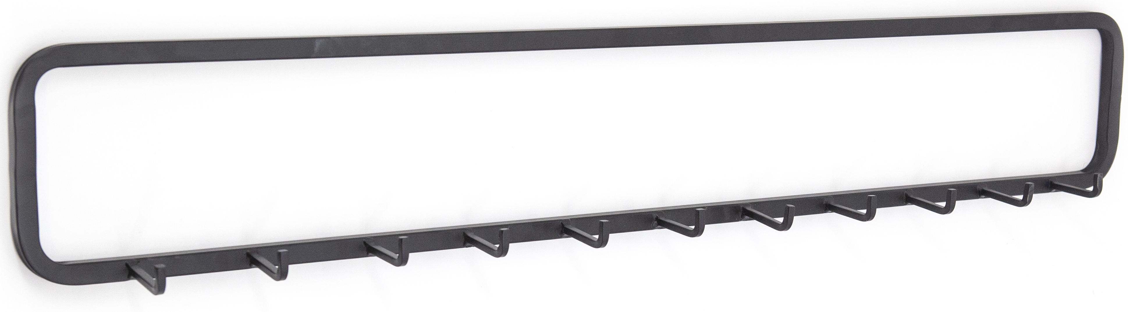 Wieszak ścienny metalowy czarny 100x16 cm  – obraz-1