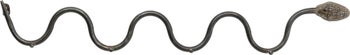 Wieszak ścienny Snake 73x11 cm czarny – obraz-1