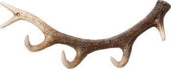 Wieszak ścienny stalowy naturalny poroże 35 cm – obraz-1