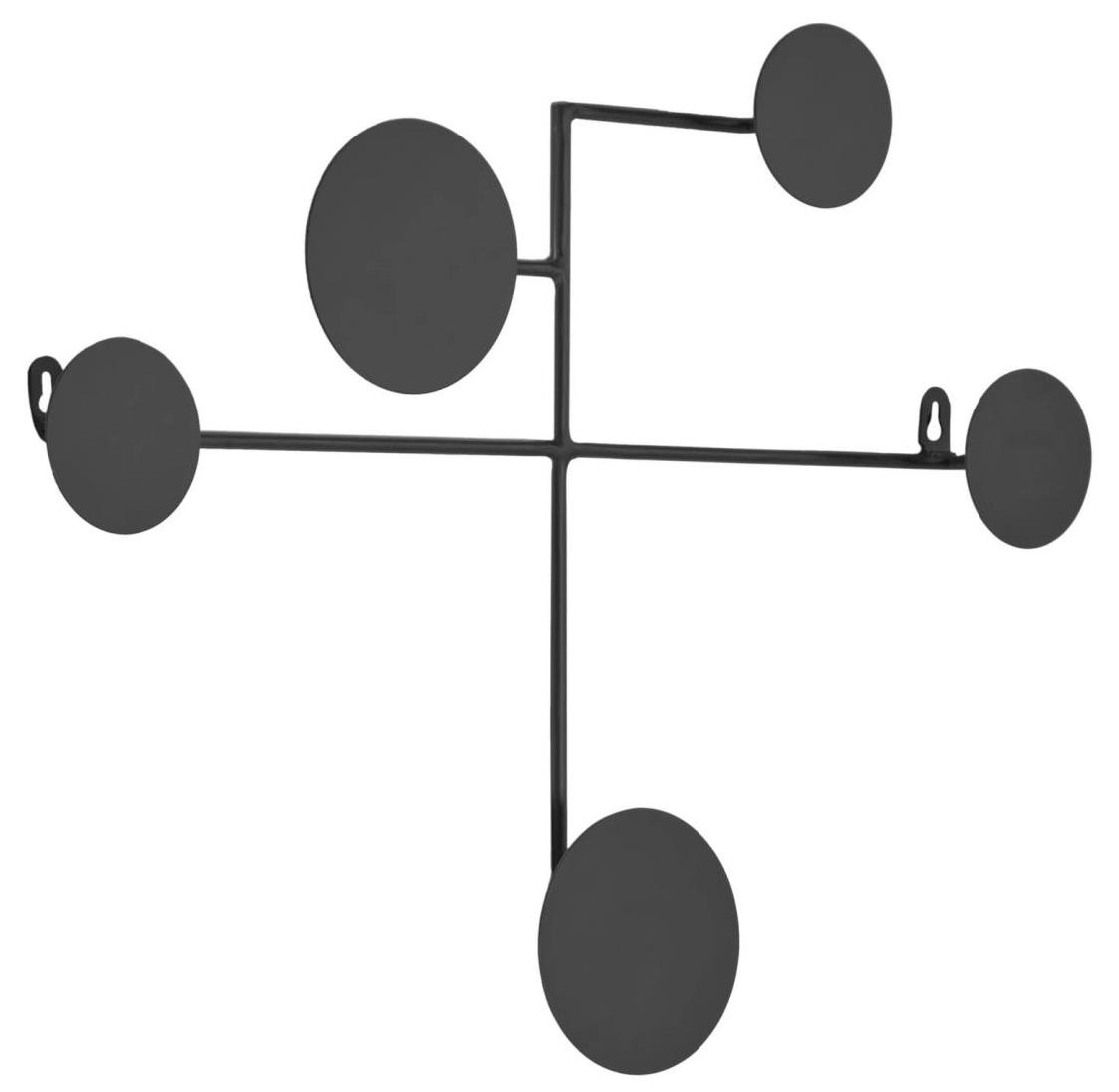 Wieszak ścienny 52x40 cm czarny – obraz-1