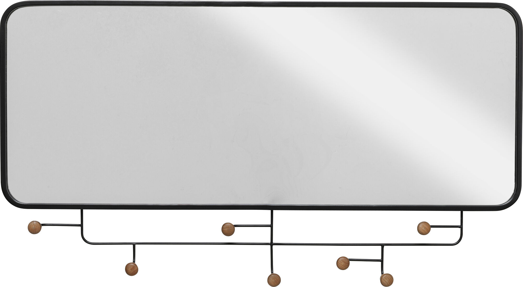 Spejl med/knagerække – billede-1.