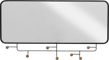 Spejl med/knagerække – billede-1.