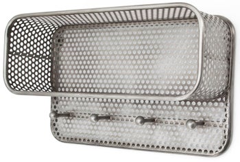 Wieszak ścienny z półką 57x21 cm 4 haczyki – obraz-1