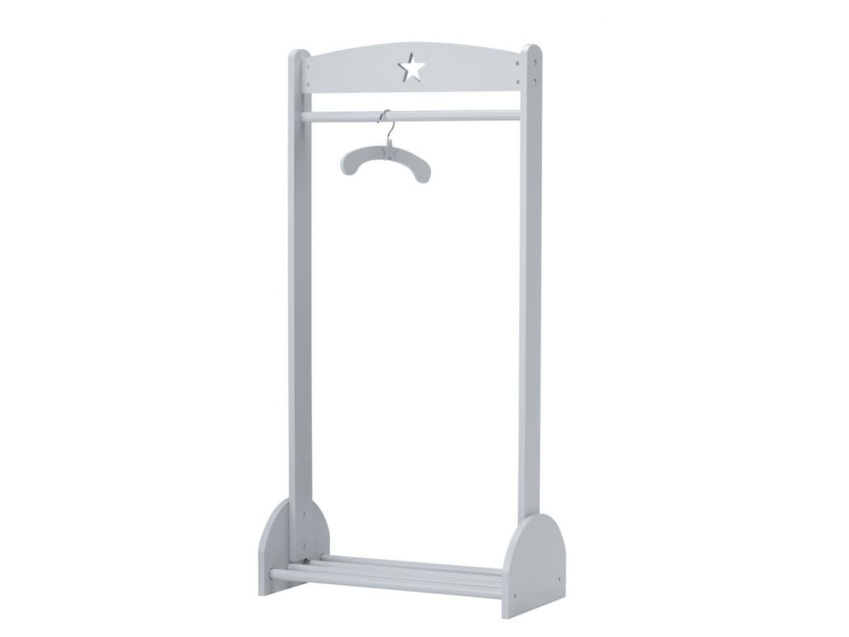 Wieszak stojący 120 cm szary – obraz-1
