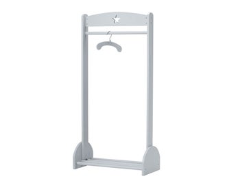 Wieszak stojący 120 cm szary – obraz-1