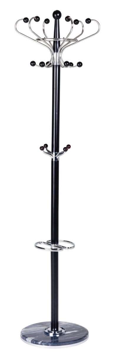 Wieszak stojący Allan 180 cm czarny – obraz-1