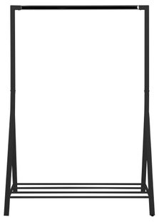 Wieszak stojący metalowy czarny 117x165 cm – obraz-1