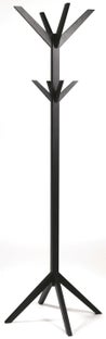Wieszak stojący drewniany czarny 59x178 cm – obraz-1
