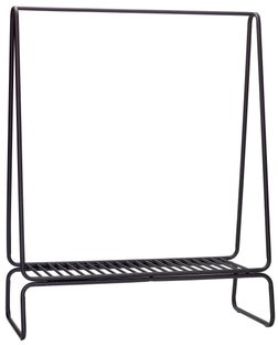 Wieszak stojący metalowy czarny 122x154 cm – obraz-1