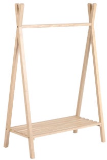 Wieszak stojący drewniany 148 x 50 – obraz-1