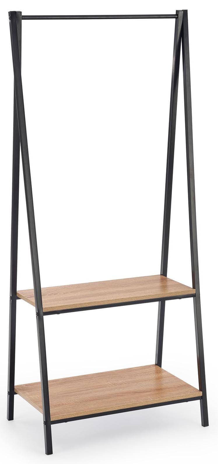 Wieszak stojący Narvik WU-1 64x150 cm czarny – obraz-1