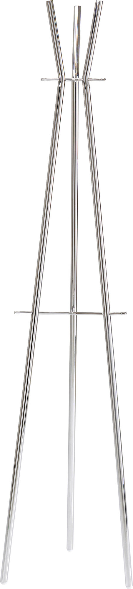 Wieszak stojący metalowy srebrny 190 cm  – obraz-1