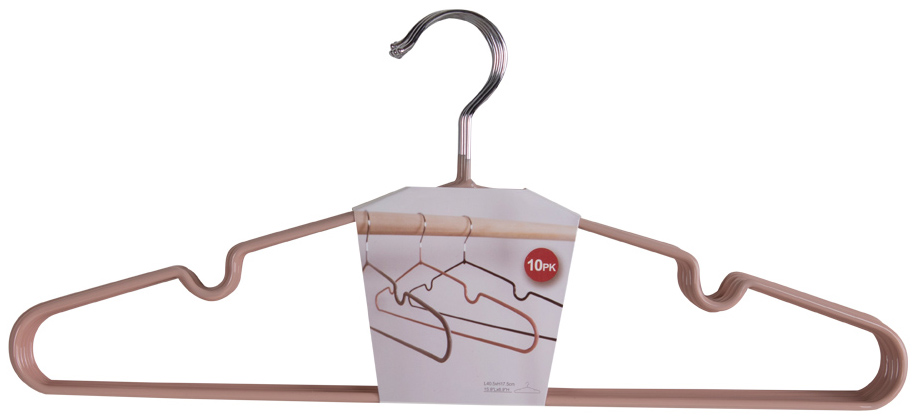 Wieszaki na ubrania Massa 10 szt. różowe – grafika-1.