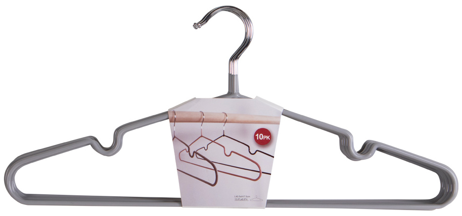 Wieszaki na ubrania Massa 10 szt. szare – grafika-1.