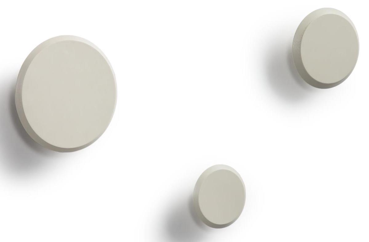 Zestaw 3 wieszaków drewnianych beżowy – obraz-1