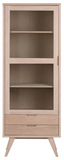 Witryna jednodrzwiowa naturalna 72x190 cm – obraz-1