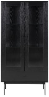 Witryna dwudrzwiowa czarna 75x152 cm – obraz-1