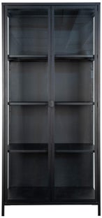 Witryna dwudrzwiowa metalowa czarna 80x175 cm – grafika-1.