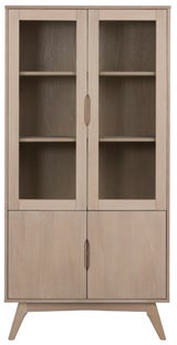 Witryna dwudrzwiowa beżowa 192x94 cm – obraz-1