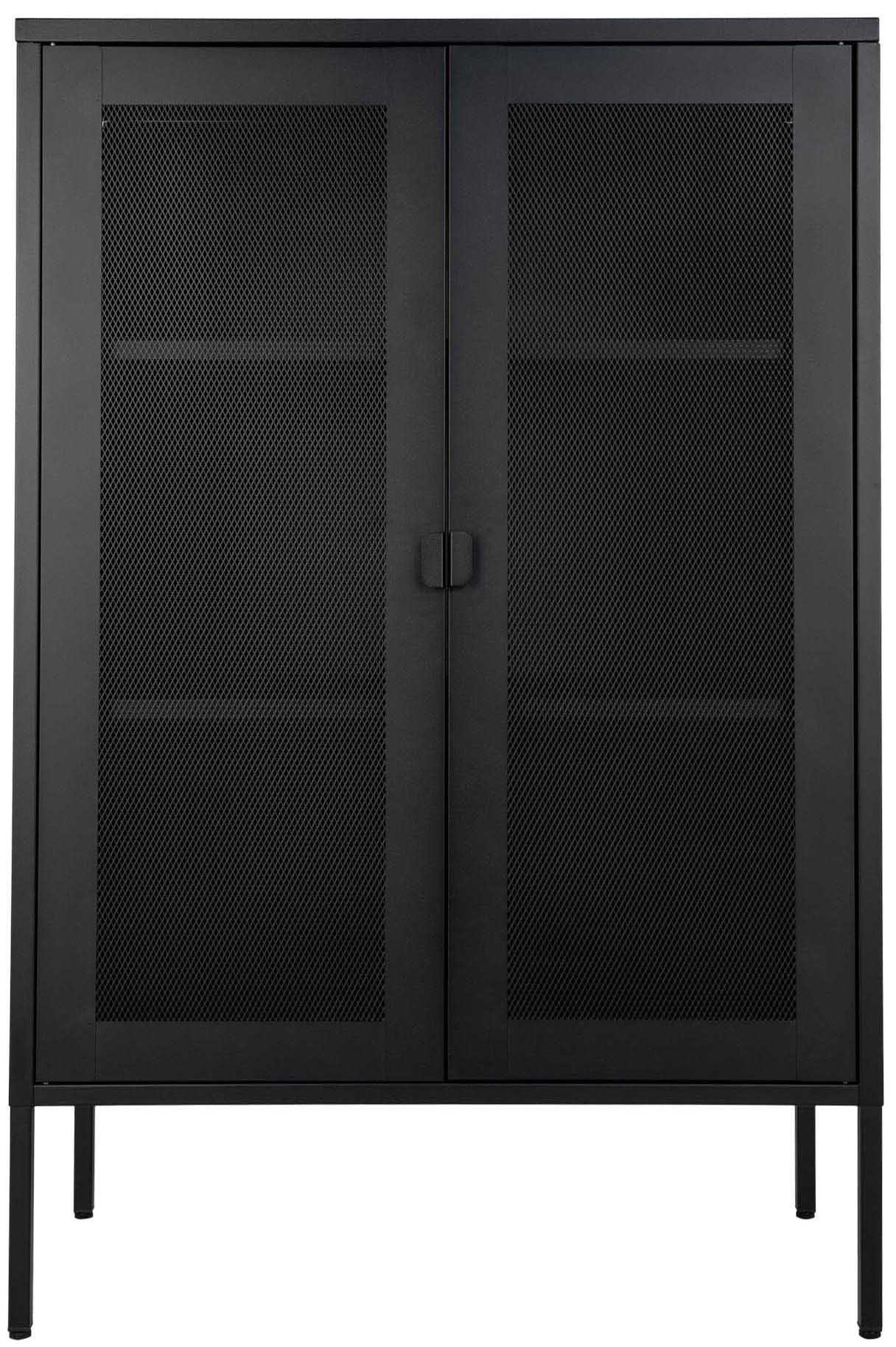 Witryna dwudrzwiowa metalowa czarna 80x120 cm – grafika-1.