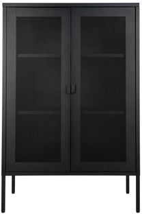 Witryna dwudrzwiowa metalowa czarna 80x120 cm – grafika-1.