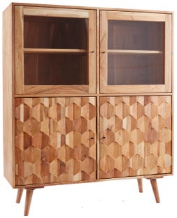 Witryna akacjowa brązowa z unikalnym stylem do nowoczesnych wnętrz – grafika-1.