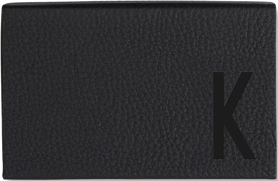 Wizytownik Letter K czarny – obraz-1
