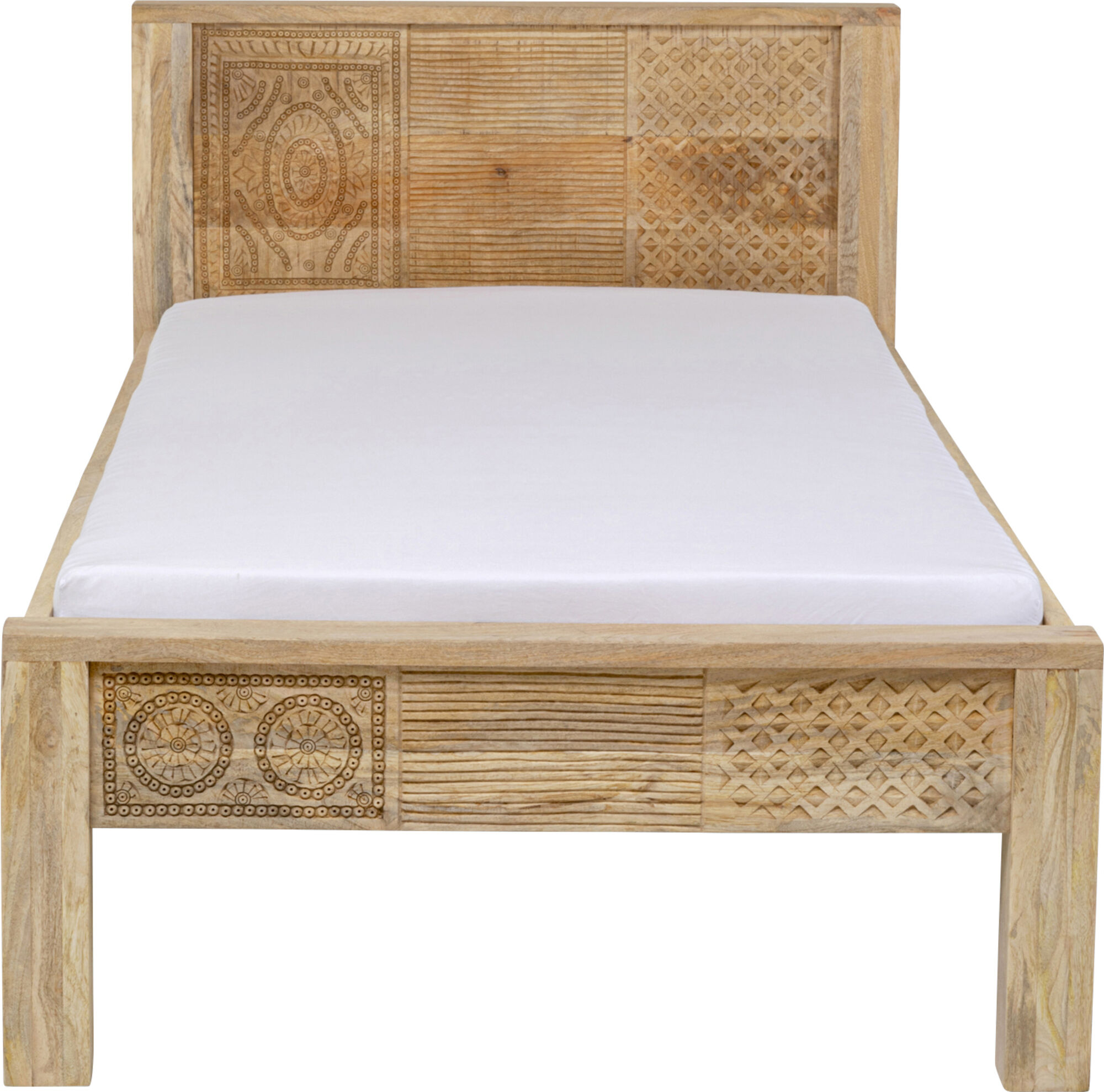 Łóżko drewniane Puro High 100x200cm – grafika-1.