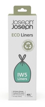 Worki na śmieci 20 sztuk 40 L szare  – obraz-1