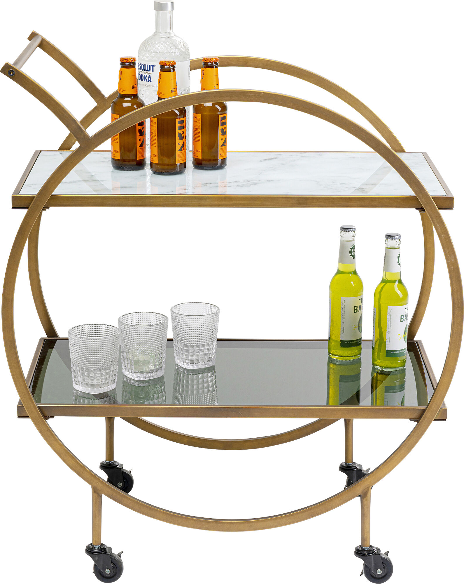 Masuta cu roti Loft Aurie – imagine-1.