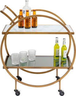 Patiekalų vežimėlis Loft Brass – paveikslėlis-1.