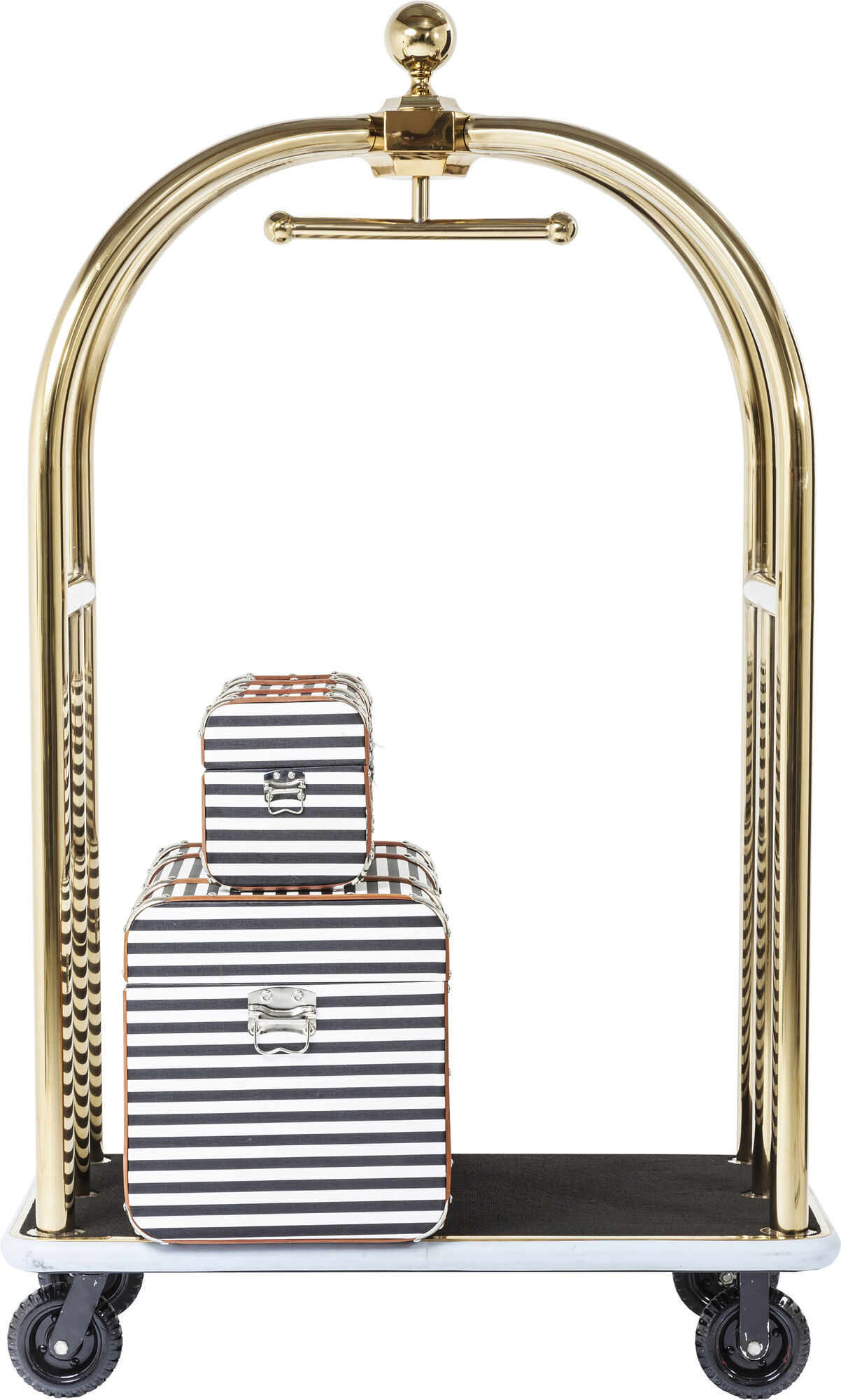 Wózek na bagaże metalowy złoty 105x186 cm – obraz-1
