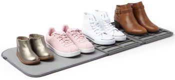 Wycieraczka składana z ociekaczem plastikowa szara 90x33 cm – obraz-1