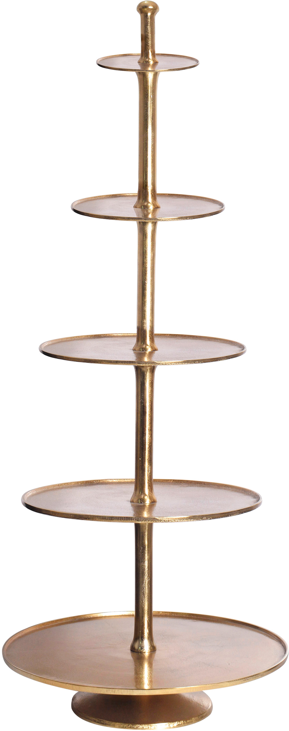 Wysoka etażerka metalowa złota o eleganckim stylu i nowoczesnym designie – grafika-1.
