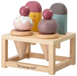 Zabawka edukacyjna lody drewniana kolorowa – obraz-1