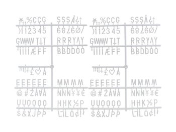 Zapasowe litery do tablicy (424-Set) białe – obraz-1