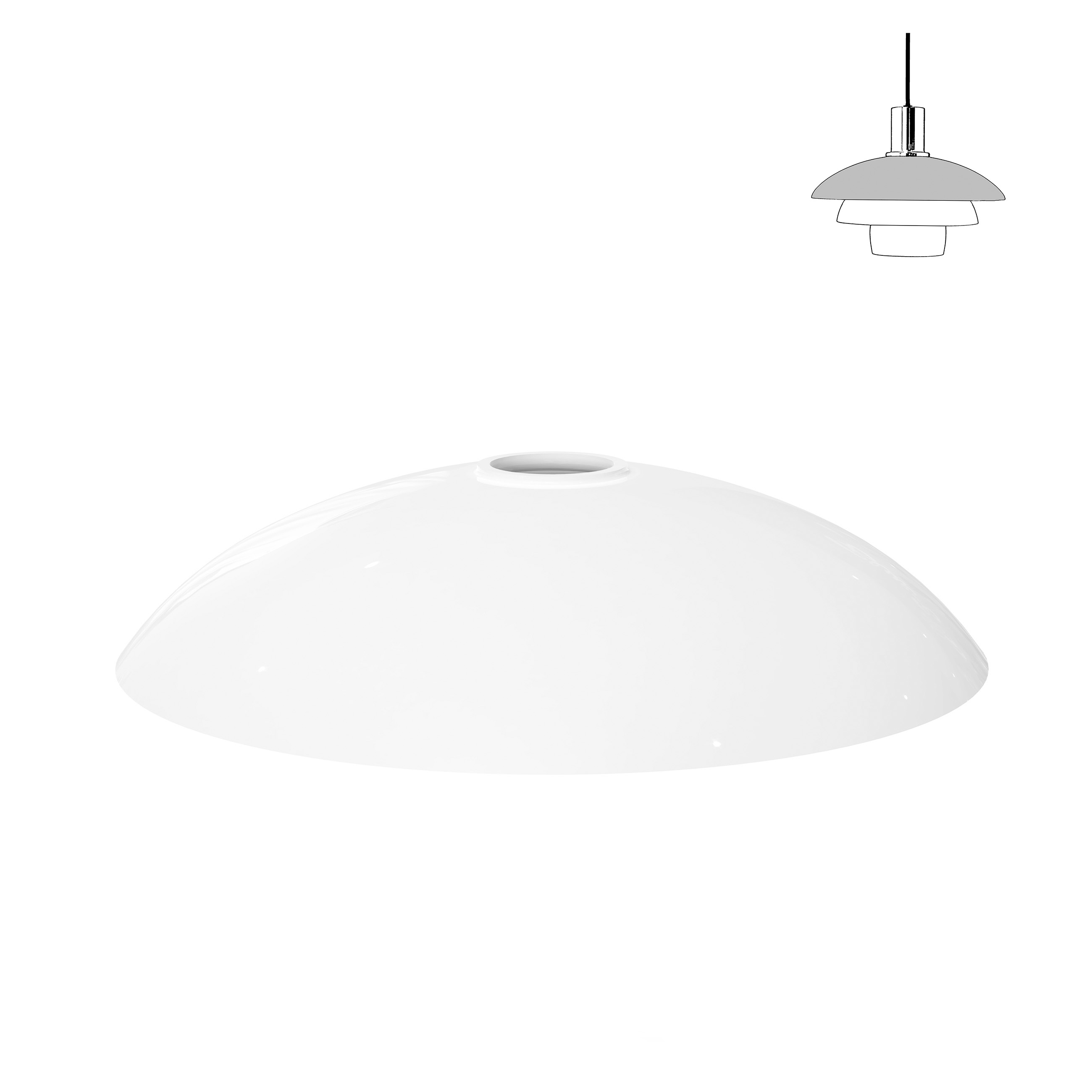 Zapasowe szkło Morph duża lampa stołowa opalowe z innowacyjnym designem – grafika-1.