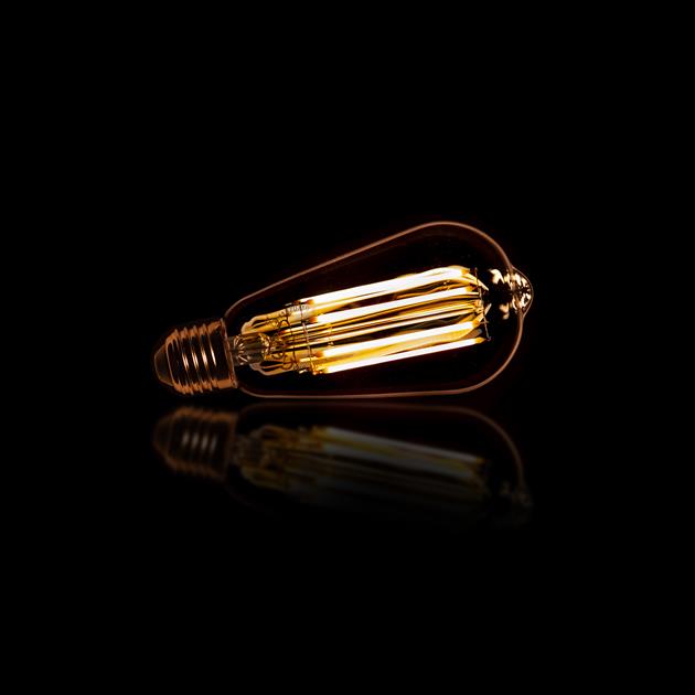 Żarówka LED [ST64] filament droplet -E27 6W 2100K 450lm ściemnialna – grafika-1.