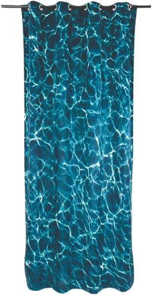 Zasłona do salonu Woda niebieska 140x280 cm – obraz-1